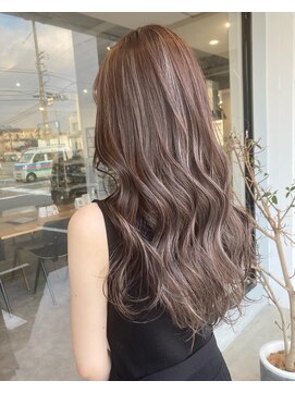 ナンバー(number+) 20代30代40代ナチュラルハイライト立体感アッシュベージュ