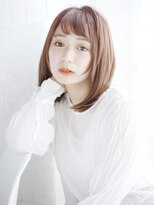 ウル 吉祥寺(ulu)&nbsp;透け感バングの鎖骨ワンカールスタイル