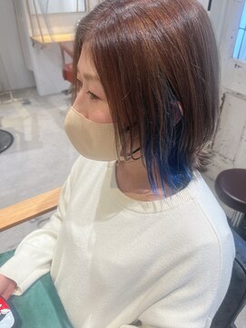 ドット ヘアー ジェム(dot.hair gem) ブルー×イヤリングカラー