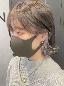 ムク 横浜店(muku) ミルクティーベージュダブルカラーインナーカラーケアブリーチ