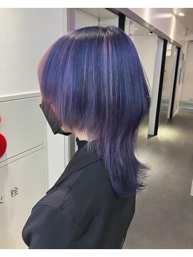 ゲーム 渋谷店(GAME) ダブルカラーネイビーカラーケアブリーチハイトーンカラー韓国