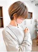 20代30代40代50代ショートレイヤー黒髪ショートカット前髪あり