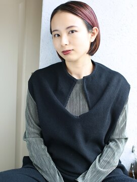 バース(BIRTH) 天神【BIRTH】似合わせカット×ミニボブ×レッドブラウン　8