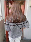 透明感髪質改善ベージュダブルカラーミルクティーグレージュ