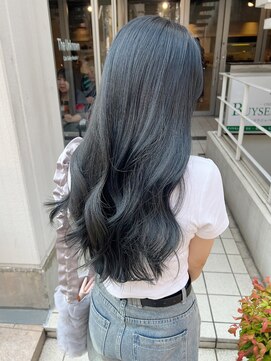 アソビ 表参道(ASOBI) ダブルカラー/黒髪/ボブルフ/ネビージュ/表参道/ブルーブラック