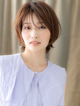 カバーヘア ブリス 上尾西口店(COVER HAIR bliss) 艶感オレンジベージュイメチェンミニウルフカットY上尾30代40代