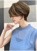 新宿/ホワイトグレージュ/ミニウルフ/チェリーブラウン/レイヤー