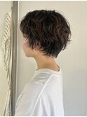 ショートカットのニュアンスパーマヘア/パーマスタイル/ショート