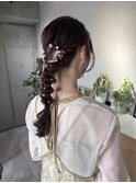 編み下ろしヘア