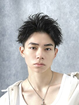 エース(ACES) 刈り上げスパイキーショート無造作パーマアクティブショート