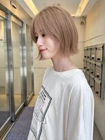 ガーデン 渋谷(GARDEN)&nbsp;小顔外ハネボブダークアッシュ大人ガーリー似合わせカット