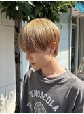 10代20代/ミルクティーベージュ/メンズハイトーン/マッシュ/学割