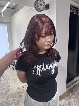 メゾン 心斎橋店(Maison) ブリーチなしダブルカラーワインピンク