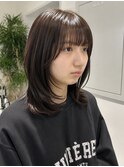結べるミディアムレイヤー/赤み消しカラー/縮毛矯正