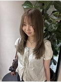 初ブリーチで柔らかベージュ