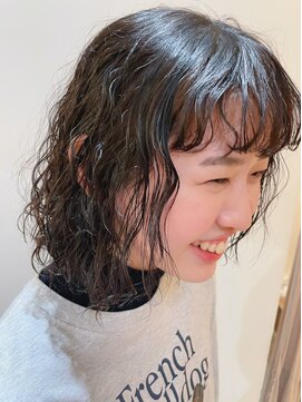 ルアウハク 梅田(LUAU Haku) ・クシャッとパーマ/ボブ・【Haku/梅田/タクノ】