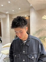 波巻きスパイラルパーマ/ツイストスパイラルパーマ/メンズウルフ
