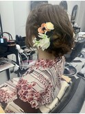 編み込み浴衣ヘアアレンジ　美由紀