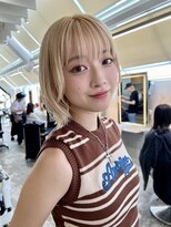 ロンドワン 三宮元町(Lond one)&nbsp;切りっぱなしボブ/ボブ/ハイトーン/抜きっぱなしブロンド