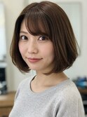 ナチュラルエレガントなコンパクトボブ
