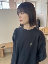 ヴィンスジオ 岐阜駅南(vince gio) 韓国風切りっぱなしボブ/モカグレージュ