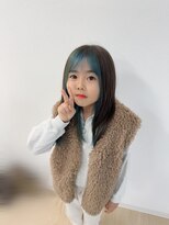 エムスリーヘアー イオンマリンピア店(MIII HAIR)&nbsp;フェイスフレーミング ケアブリーチ キッズカラー ロングレイヤ