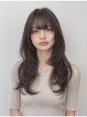 【重ためバング×ナチュラルレイヤー】似合わせ韓国垢抜けヘア