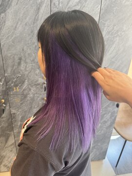アースコアフュールボーテ 佐倉店(EARTH coiffure beaute) デザインカラー×パープル