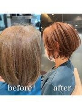 ステラバイケンジ 藤沢(STELLA by KENJE) 白髪ぼかし細めハイライト30代40代50代グレージュ