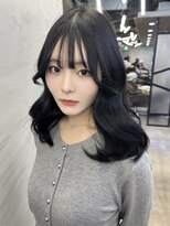 ジーナ 池袋(Zina) 韓国ヘアー/レイヤーカット/ヨシンモリ/ブルーブラック/池袋