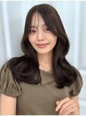【F】似合わせ大人かわいいこなれヘアシースルーバング