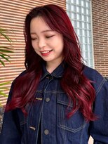 デイジー(Daisy)&nbsp;ブリーチなしダブルカラー/ツヤ感レッド/レッド/天神/大名