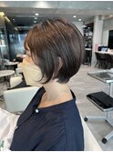 広がる髪を抑える丸みショート/30代/40代/50代[藤沢/ショート]