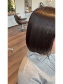 切りっぱなしボブ×ミネコラトリートメント