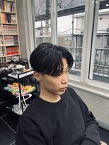 ヨムニノクチ(YOMUニノ口)&nbsp;MEN’S/リバースセンターパート/ニュアンスパーマ/新ノ口