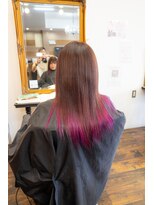 ヘアーメイク ダンス(hair make DANCE)&nbsp;エフェクトブリーチで叶うインナーカラー マゼンタインナー