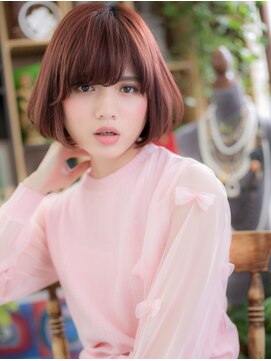 カバーヘア イヴ 戸頭店(COVER HAIR EVE) *+EVE戸頭+*…髪色にポイント☆前下がりシンプルボブa