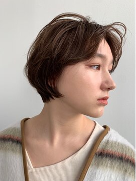 ローウェ 名駅(Louwe) 切りっぱなし小顔ボブ,丸みショート[名駅/名古屋駅前]