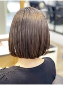 20代30代◎ミニボブココアブラウン×小顔美肌ストレート丸み