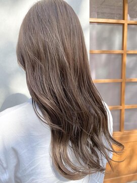 ネオリーブサイン 大森店(Neolive sign) ブリーチなしダブルカラー　ミルクティーベージュ