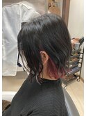 鮮やかレッド☆インナーカラー