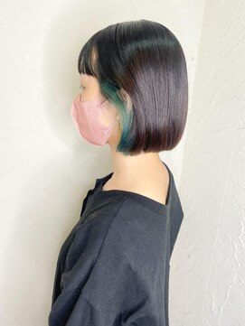 レイール 下北沢(Reir) 【Reir下北沢】*インナーカラー+グリーン×ブラック*