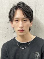 フイ 代々木(Hui) メンズ/アップバング/ツーブロックマッシュ/束感ショート/波巻き