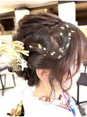 成人式 ヘアセット/金箔/熊本/上通