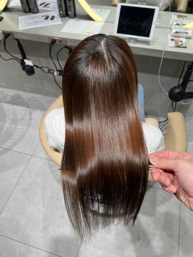 ロンドメリア 天神大名店(Lond Melia) ★くびレイヤーエモージュインナーグレージュ前髪ピンクベージュ