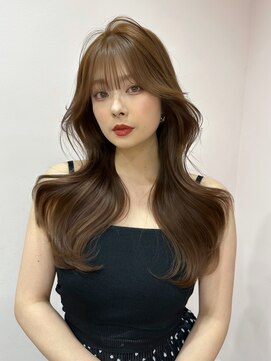 ボタン シブヤ(VOTAN SHIBUYA) 韓国ヘア/顔まわりカット/くびれヘア/前髪あり/グレージュカラー