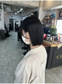 ストレートボブ/切りっぱなしボブ/髪質改善/縮毛矯正/ボブ/小顔