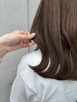 アチーブ ヘア デザイン(achieve hair design)&nbsp;オリーブベージュ大人可愛い透明感立体感×エアストレート