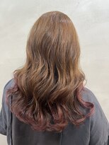 シュリット(schritt)&nbsp;裾カラー　カシスピンクブリーチグラデーションカラーSERA 渋谷