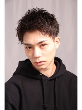 ネイビー(NAVY) スタイリング初心者も挑戦しやすい 清潔感溢れるアップバング